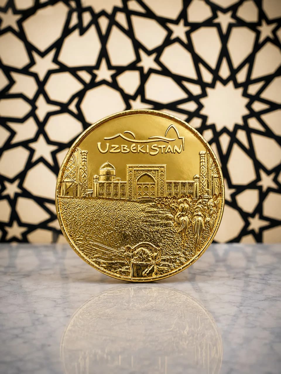 «Amir Temur (Tamerlane) — Samarqand» oltin rangli kolleksion tanga